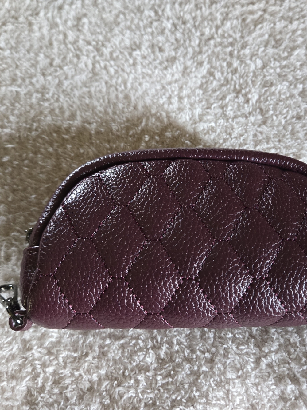 Lug Bobsled Vegan Leather Eye/Sunglass Case In Wine